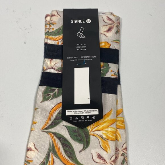 NWT Stance Dwayne Wade Collection - Floral Print - Crew Socks – Large - Picture 5 of 5